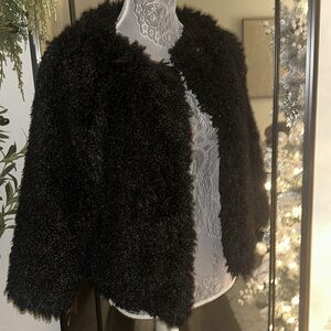 Melissa Paige Dusty black Shag Jacket